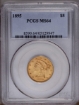 1895 $5 Liberty Half Eagle MS64